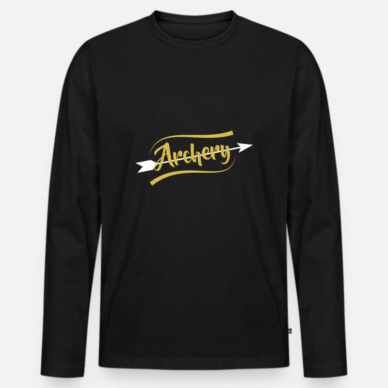 Bogenschießen Pfeil Bogen Bogenschütze - Männer Premium Bio Langarmshirt - Schwarz