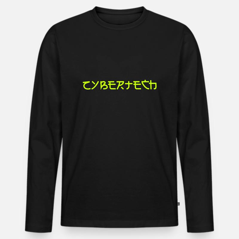 Cybertech Technowear - Men's Premium Organic Long Sleeve Shirt - black