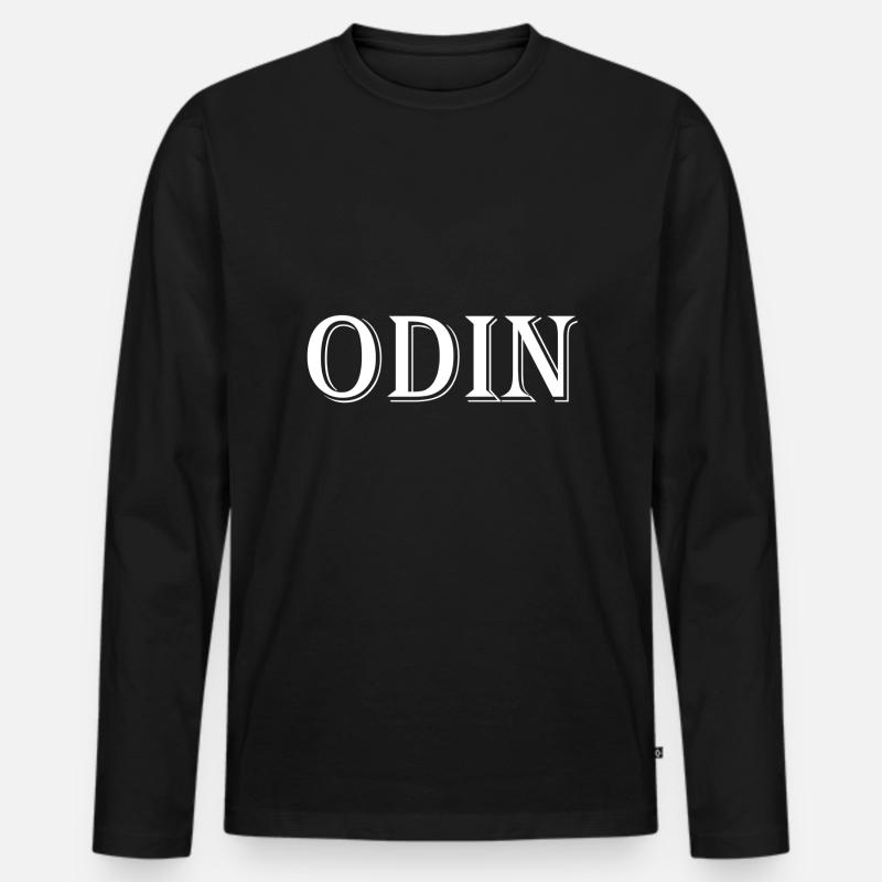 Odin - Männer Premium Bio Langarmshirt - Schwarz