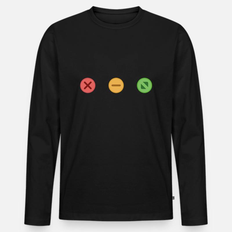 OS - Computer - Close - Männer Premium Bio Langarmshirt - Schwarz