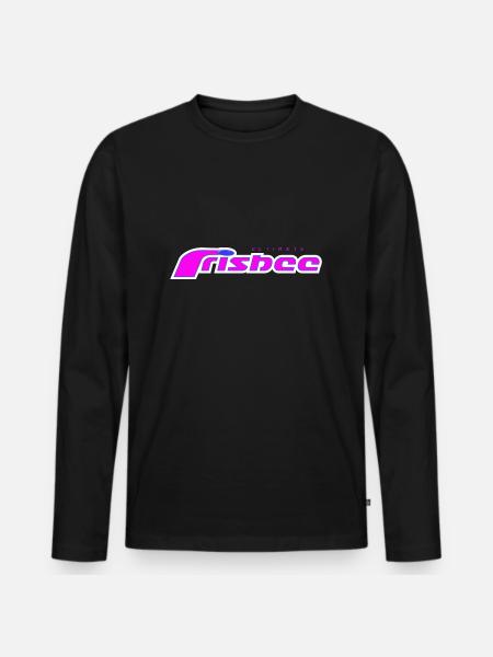 Ultimate Frisbee Purple - Men's Premium Organic Long Sleeve Shirt - black