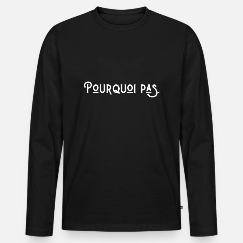 Warum nicht - Männer Premium Bio Langarmshirt - Schwarz