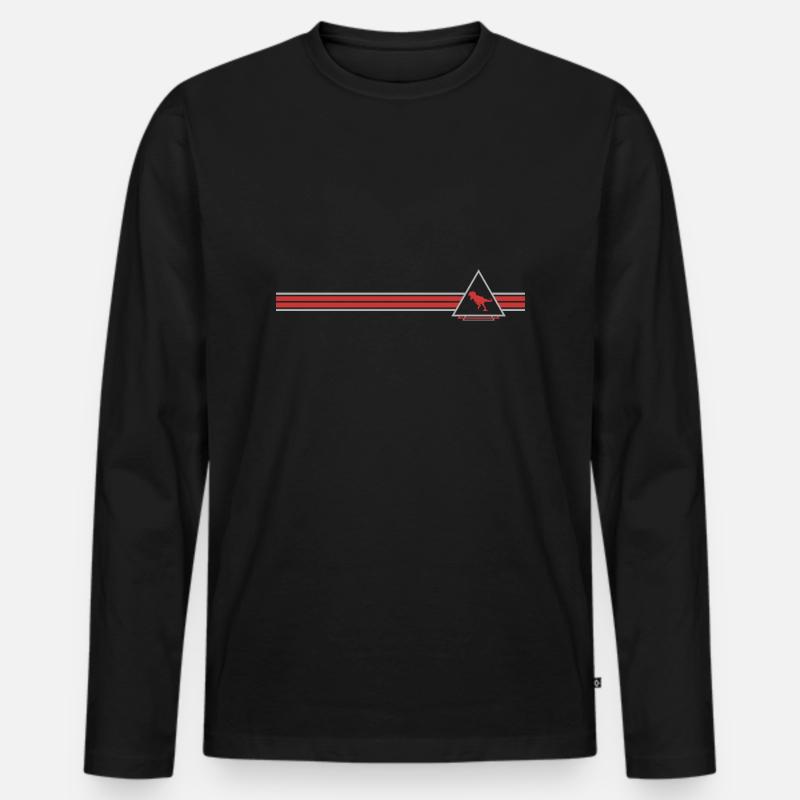 T-Rex - Männer Premium Bio Langarmshirt - Schwarz
