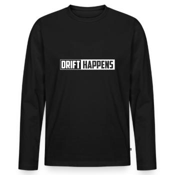 Herren Drift Happens Motorsport Auto Car Tuning - Männer Premium Bio Langarmshirt - Schwarz - Vorne - Nico (187cm)