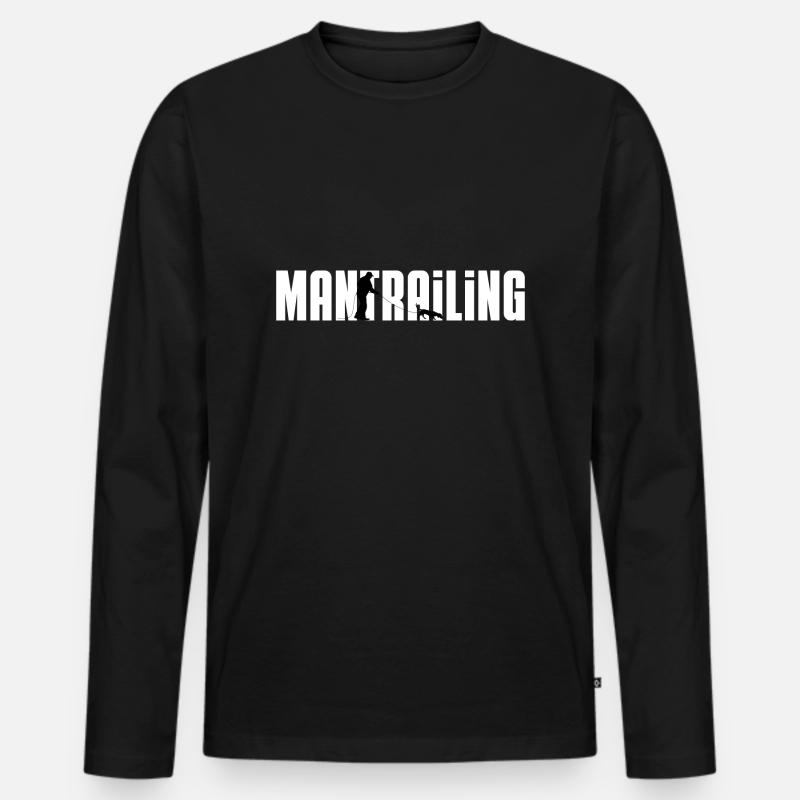 mantrailing - Männer Premium Bio Langarmshirt - Schwarz