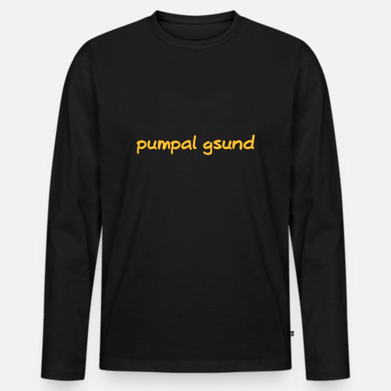 pumpal gsund - Männer Premium Bio Langarmshirt - Schwarz