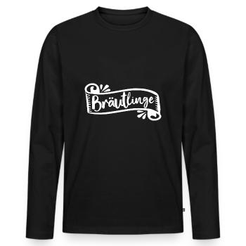 Groom, Bachelor / Bräutigam / Bachelor Party / JGA - Männer Premium Bio Langarmshirt - Schwarz - Vorne - Nico (187cm)