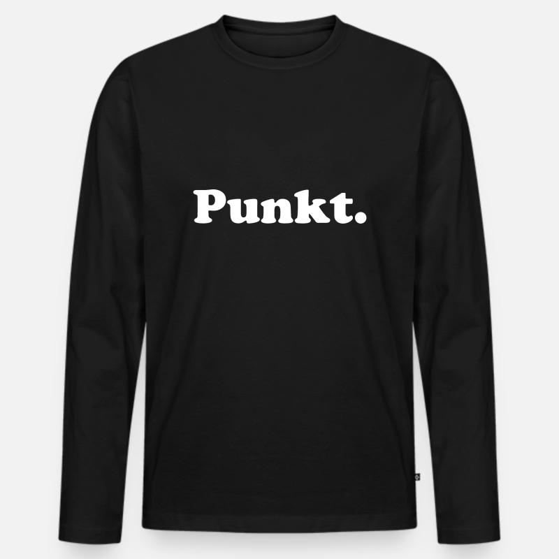 Punkt. - Männer Premium Bio Langarmshirt - Schwarz