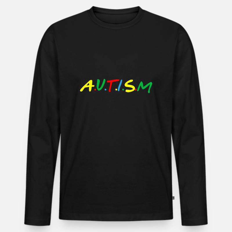 Autism - Männer Premium Bio Langarmshirt - Schwarz