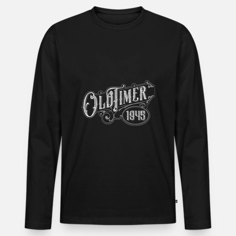Oldtimer - Männer Premium Bio Langarmshirt - Schwarz