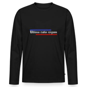 Ultima Ratio Regum - Men's Premium Organic Long Sleeve Shirt - black - Front - Nico (187cm)