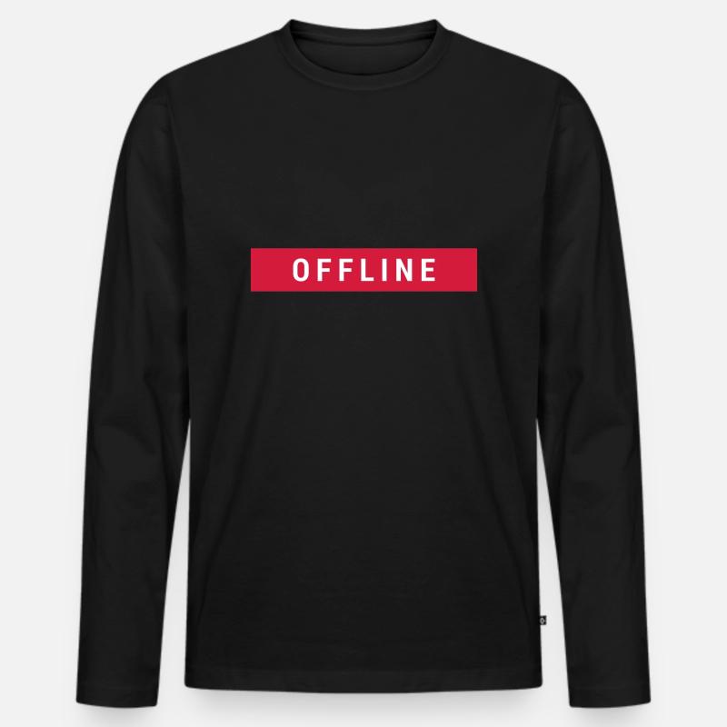 OFFLINE - Männer Premium Bio Langarmshirt - Schwarz