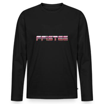 Fistee 80s Design 2020 - Männer Premium Bio Langarmshirt - Schwarz - Vorne - Nico (187cm)