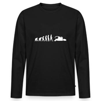 dameuse Evolution motoneige piste de ski - T-shirt manches longues Premium bio Homme - noir - Devant - Nico (187cm)