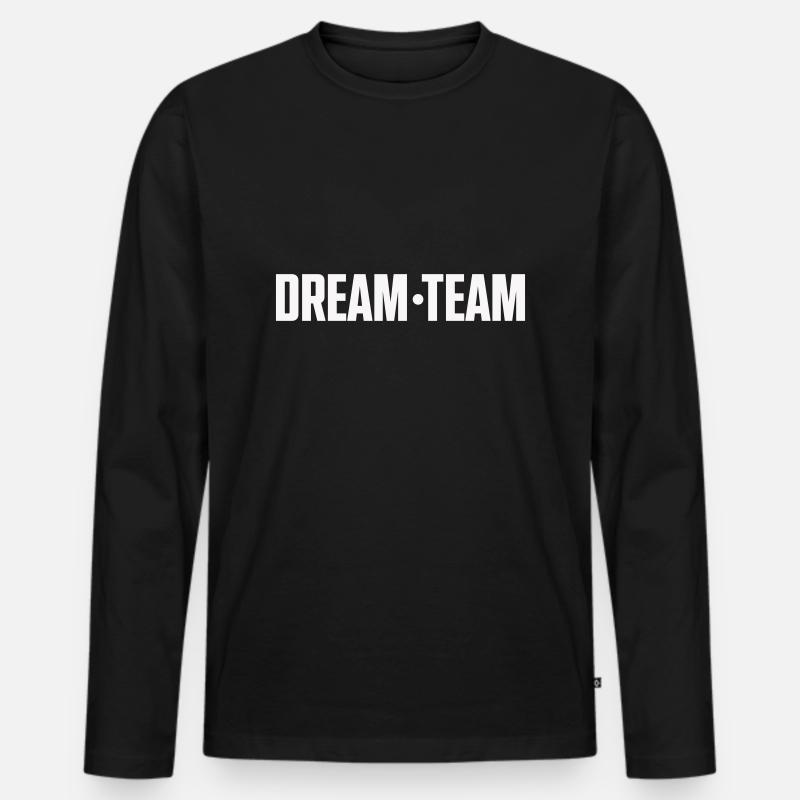 dream team - Männer Premium Bio Langarmshirt - Schwarz
