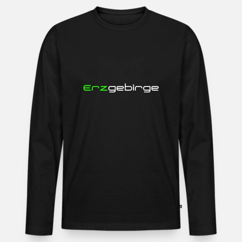 Erzgebirge - Männer Premium Bio Langarmshirt - Schwarz