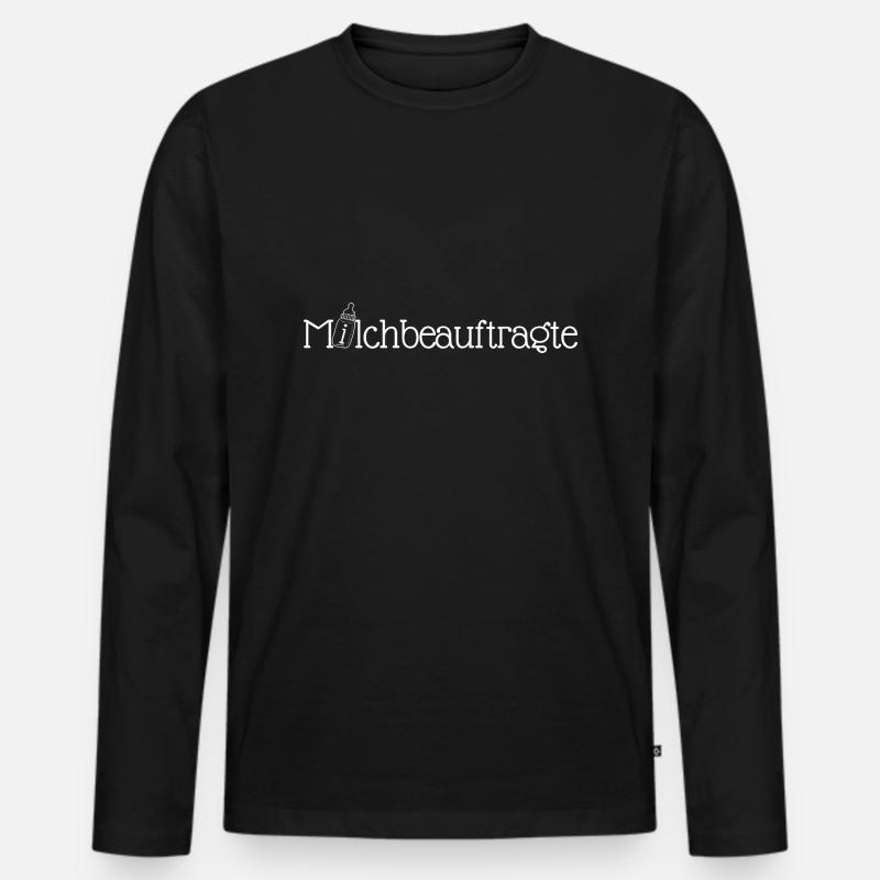 Milchbeauftragte - Männer Premium Bio Langarmshirt - Schwarz