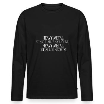 Heavy Metal - Männer Premium Bio Langarmshirt - Schwarz - Vorne - Nico (187cm)