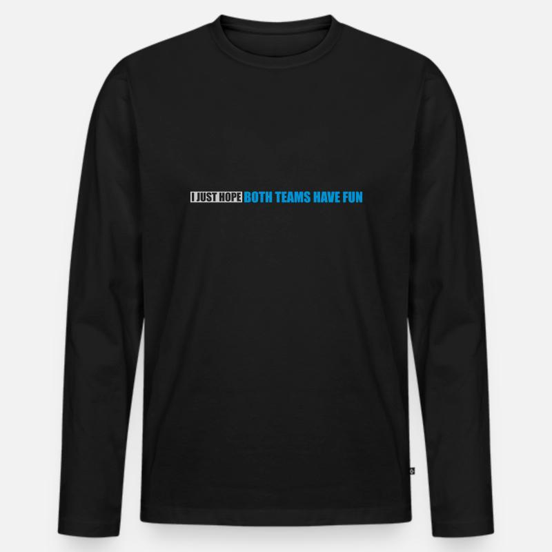 Both Teams Have Fun - Männer Premium Bio Langarmshirt - Schwarz