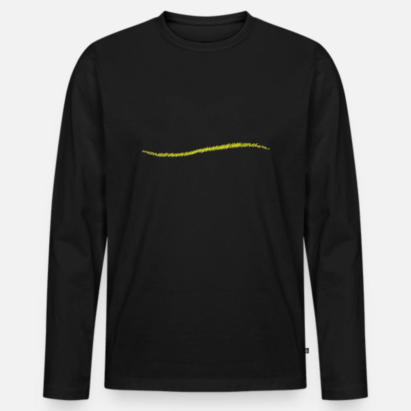 scribbled line | scribbled line - Men's Premium Organic Long Sleeve Shirt - black
