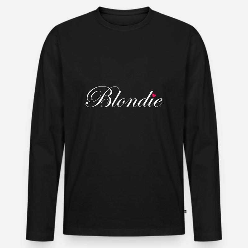 Blondie Brownie - Männer Premium Bio Langarmshirt - Schwarz