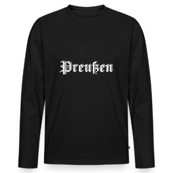Preußen Ostpreußen Deutschland Spruch Geschenk - Männer Premium Bio Langarmshirt - Schwarz - Vorne - Nico (187cm)