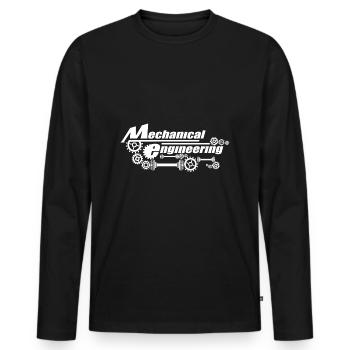 Mechanical Engineering - Men's Premium Organic Long Sleeve Shirt - black - Front - Nico (187cm)