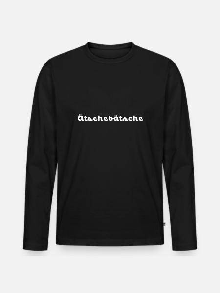 Ätschebätsche No.2 - Männer Premium Bio Langarmshirt - Schwarz