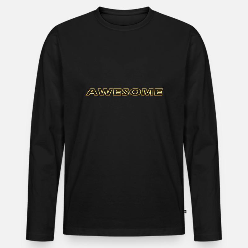 Awesome Geschenk - Männer Premium Bio Langarmshirt - Schwarz