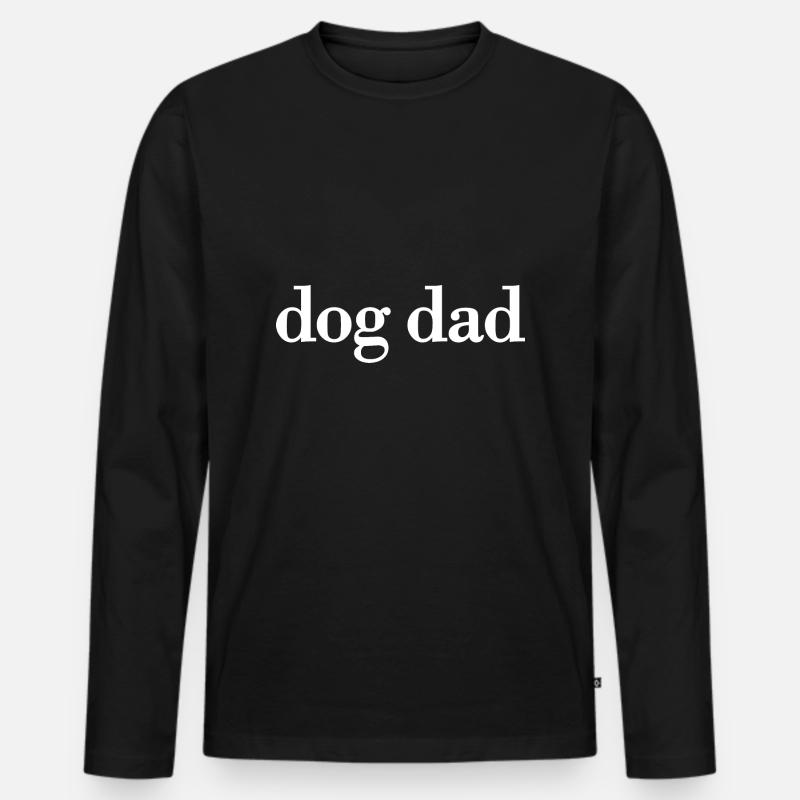 Dog dad - Männer Premium Bio Langarmshirt - Schwarz