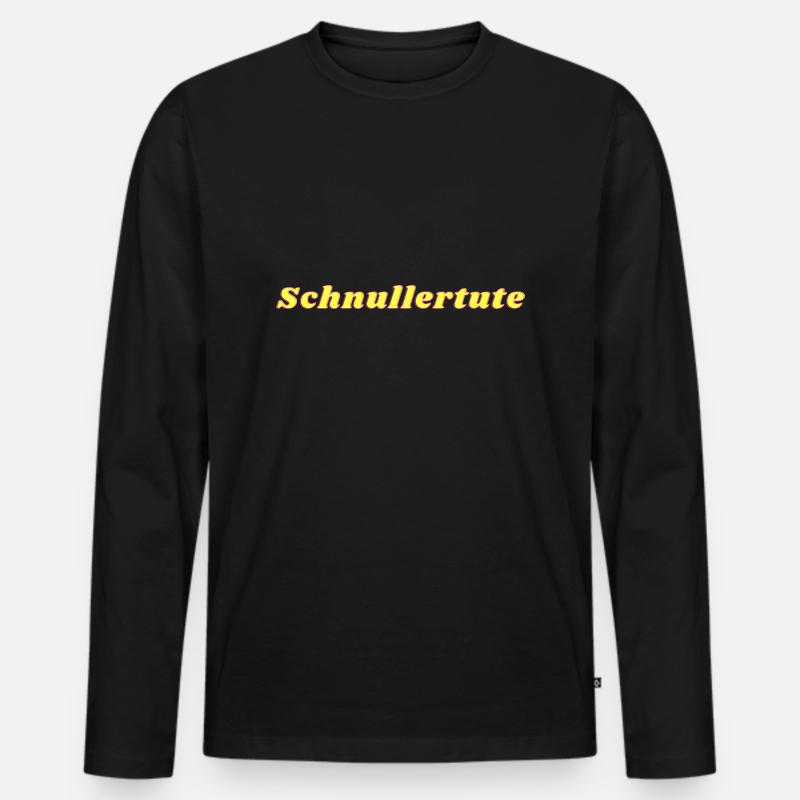 Schnullertute - Männer Premium Bio Langarmshirt - Schwarz