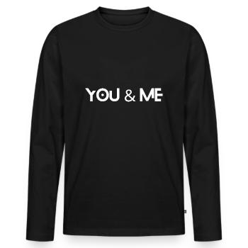 YOU & ME - Men's Premium Organic Long Sleeve Shirt - black - Front - Nico (187cm)