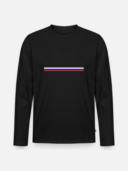 russland-small - Männer Premium Bio Langarmshirt - Schwarz