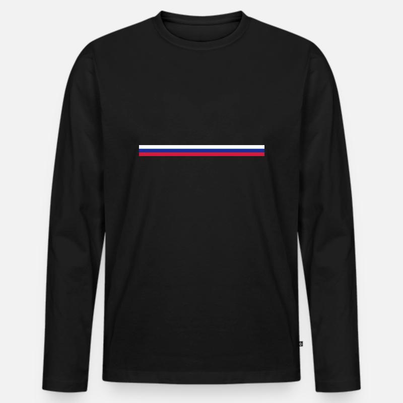 russland-small - Männer Premium Bio Langarmshirt - Schwarz