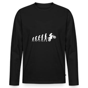 Evolution Motorbike Motorrad Motocross - Männer Premium Bio Langarmshirt - Schwarz - Vorne - Nico (187cm)