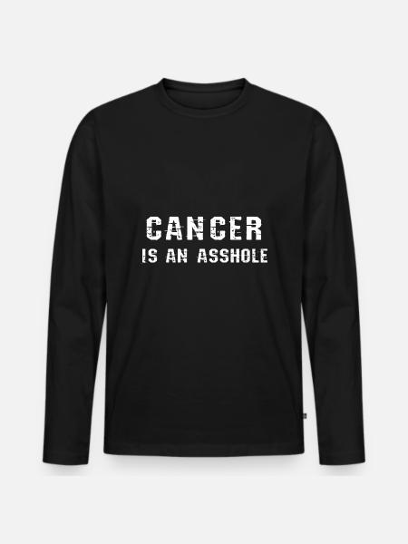 Cancer asshole - Men's Premium Organic Long Sleeve Shirt - black