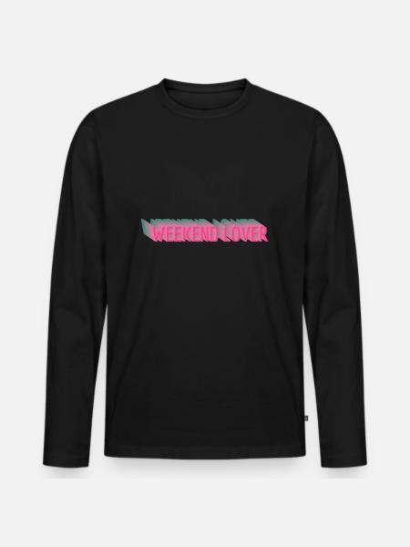 Weekend Lover - Men's Premium Organic Long Sleeve Shirt - black