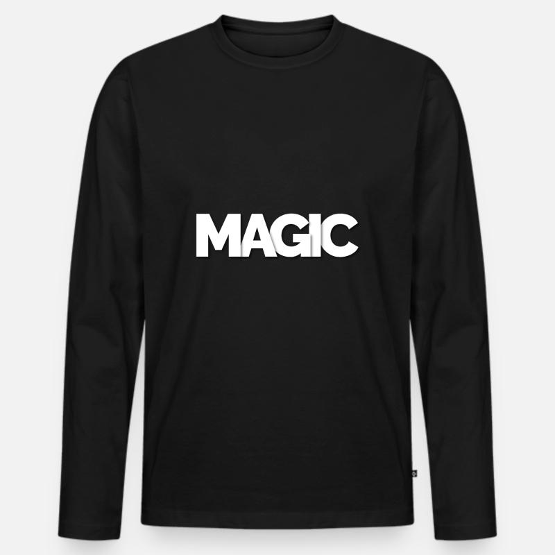Magic - Männer Premium Bio Langarmshirt - Schwarz