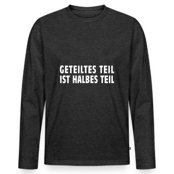 Mdma drugs saying funny parts Emma - Men's Premium Organic Long Sleeve Shirt - heather anthracite - Front - Nico (187cm)