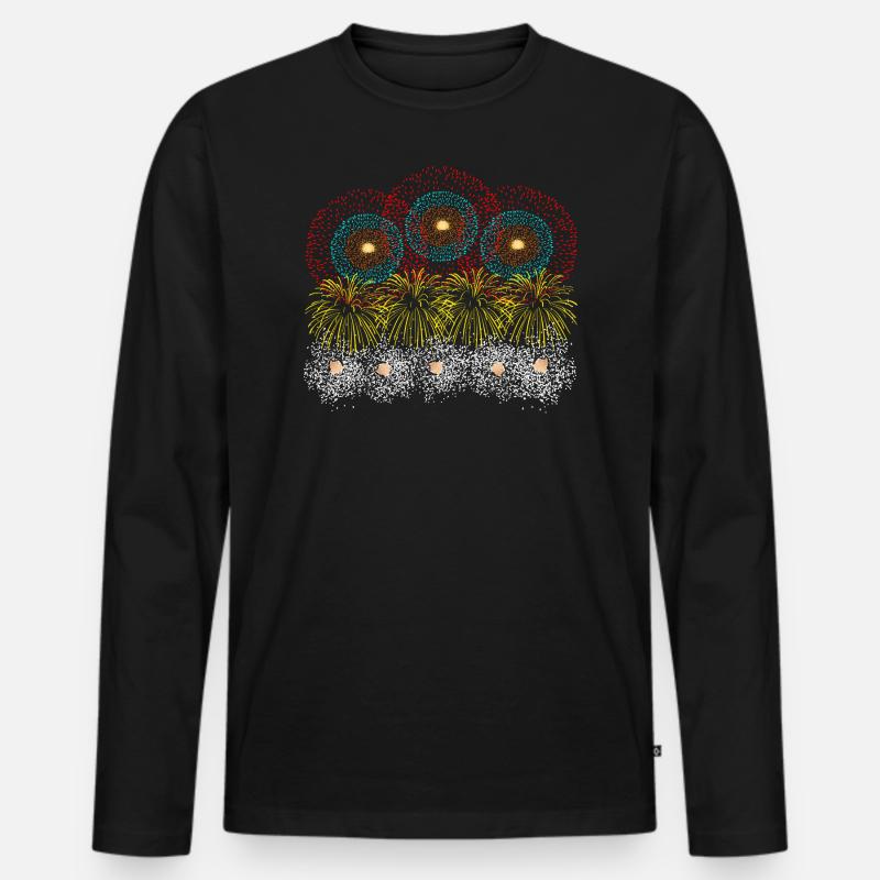 Pyro Feuerwerk Pyrotechnik - Männer Premium Bio Langarmshirt - Schwarz