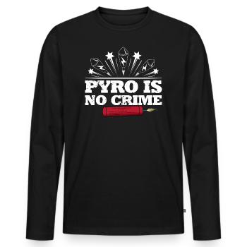 Fireworks Missiles No Crime - Men's Premium Organic Long Sleeve Shirt - black - Front - Nico (187cm)