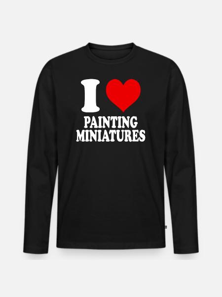 J’aime peindre des miniatures - T-shirt manches longues Premium bio Homme - noir