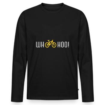 Rad Bike Fahrrad Mountainbike Fahrradkurier - Männer Premium Bio Langarmshirt - Schwarz - Vorne - Nico (187cm)