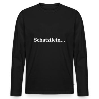 Schatzilein - Men's Premium Organic Long Sleeve Shirt - black - Front - Nico (187cm)