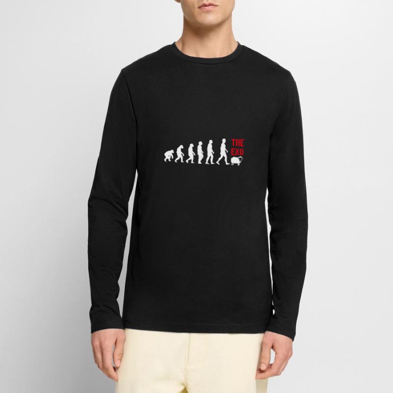 EVOLUTION FUNNY FUNNY Men's Premium Organic Long Sleeve Shirt