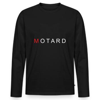 Moto Cross - Männer Premium Bio Langarmshirt - Schwarz - Vorne - Nico (187cm)