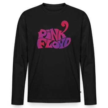 Pink Floyd Writing Pink - Men's Premium Organic Long Sleeve Shirt - black - Front - Nico (187cm)