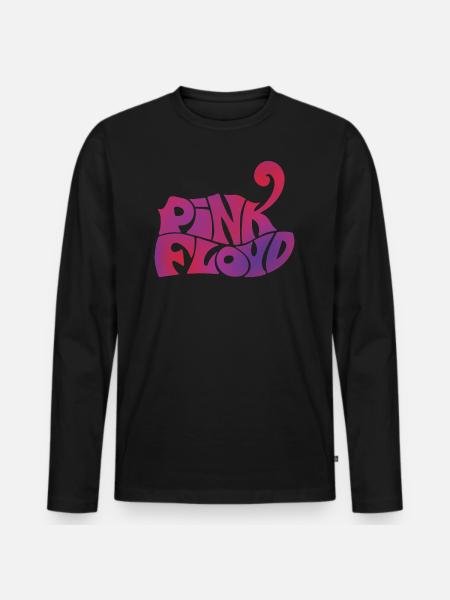 Pink Floyd Writing Pink - Men's Premium Organic Long Sleeve Shirt - black