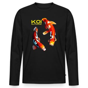 KOI outdoor - Men's Premium Organic Long Sleeve Shirt - black - Front - Nico (187cm)