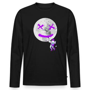 Graffiti Astronaut Street Art - Männer Premium Bio Langarmshirt - Schwarz - Vorne - Nico (187cm)